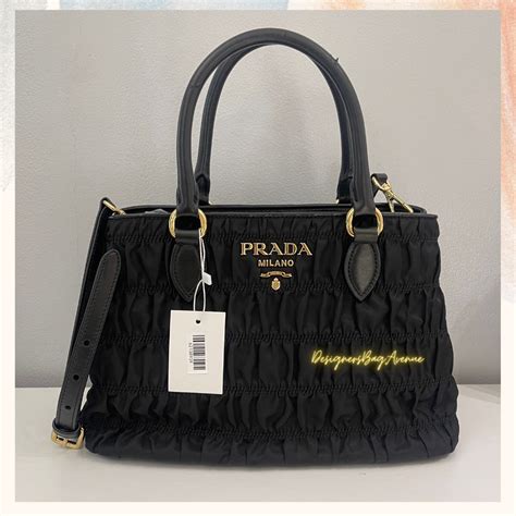 prada tessuto gaufre nero|prada gaufre handbags.